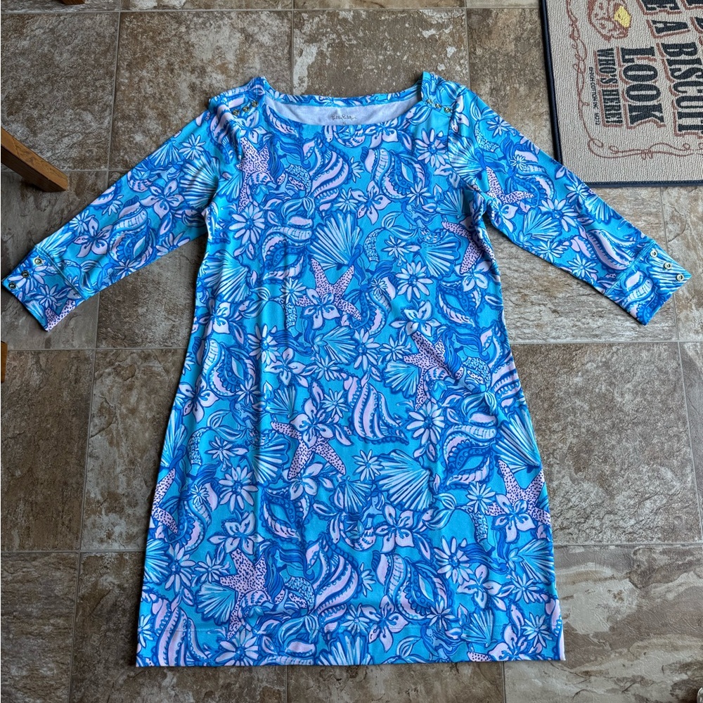NWT Lilly Pulitzer Sophie Dress XL Amalfi Blue Sound the Sirens